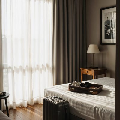 cozy-elegant-hotel-bedroom-with-sunlight-luggage
